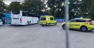 Бърза помощ изведе Ериксен от стадиона